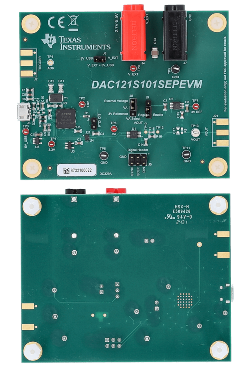 Texas Instruments DAC121S101SEPEVM评估模块