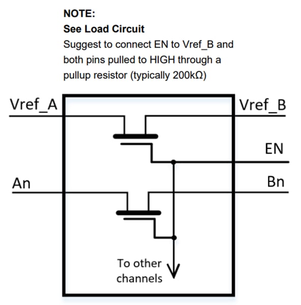 框图 - Diodes Incorporated LSF0106/LSF0108 8位双向电平转换器