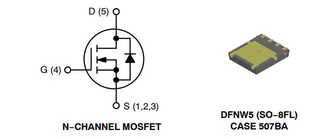 应用电路图 - onsemi NVMFWS4D0N04XM MOSFET