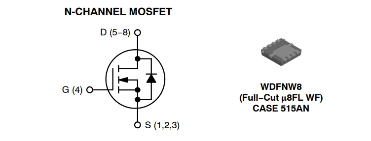 应用电路图 - onsemi NVTFWS003N04XM MOSFET