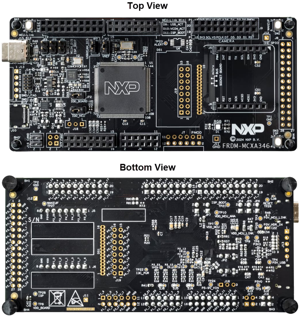 机械图纸 - NXP Semiconductors FRDM-MCXA346 MCU开发板