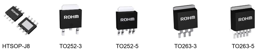 机械图纸 - ROHM Semiconductor BD9xxN5-C 45V汽车Nano Cap™ LDO稳压器