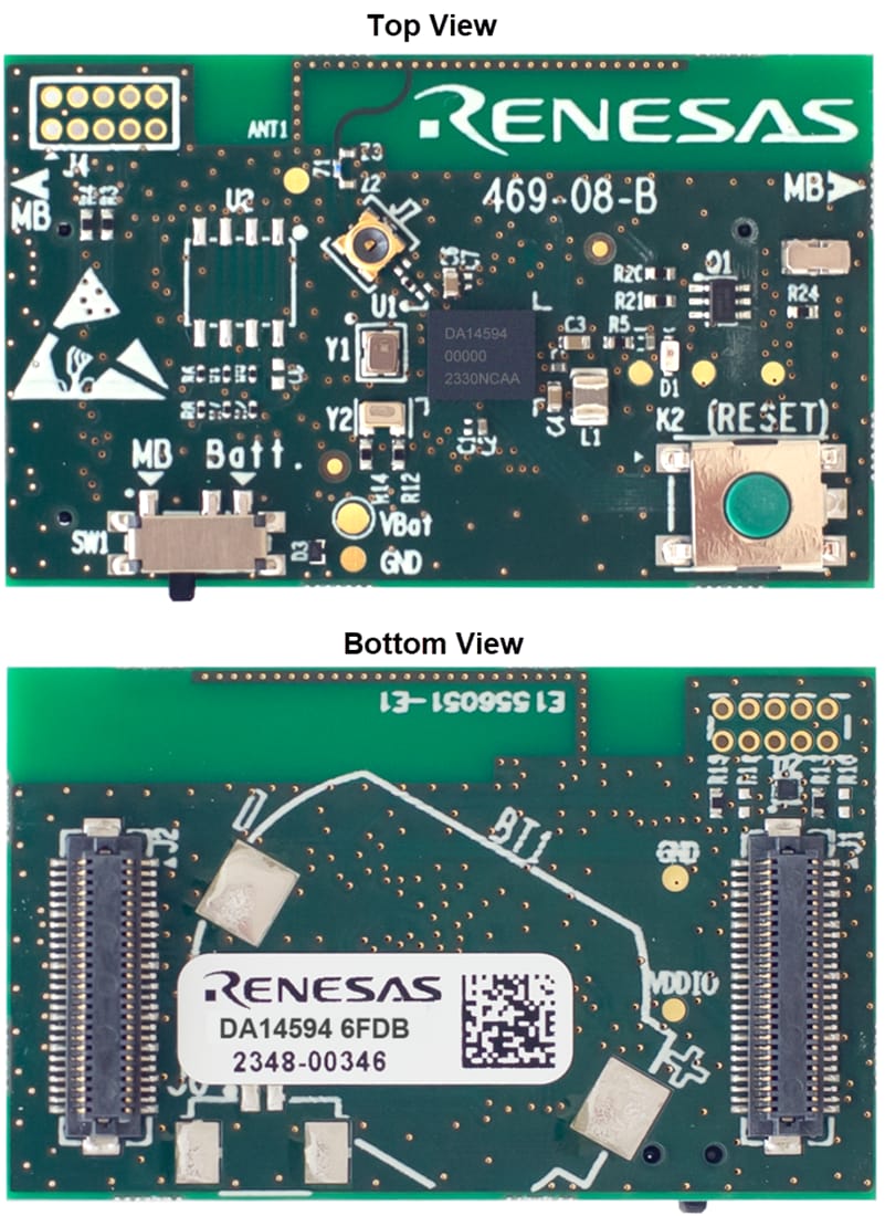 机械图纸 - Renesas Electronics DA14594子板