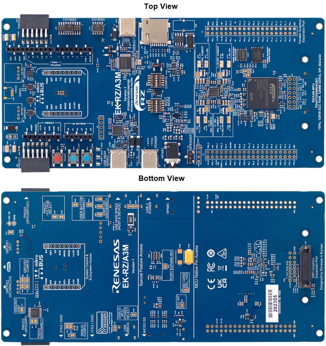 机械图纸 - Renesas Electronics EK-RZ/A3M MPU评估套件