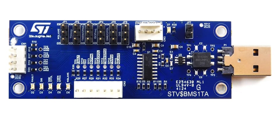 位置电路 - STMicroelectronics STEVAL-BMS1T SPI转隔离式SPI加密狗