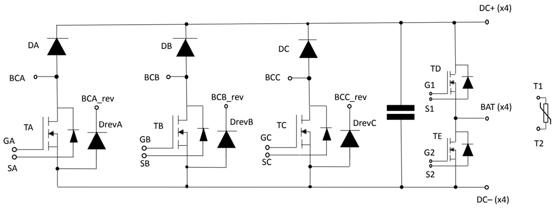 原理图 - STMicroelectronics A2TBH45M65W3-FC电源模块