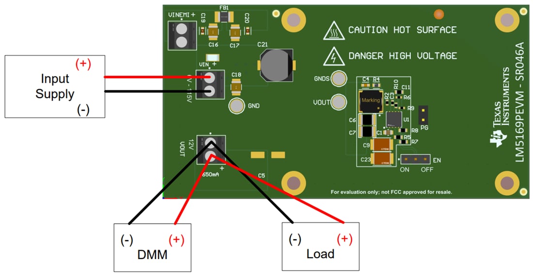 机械图纸 - Texas Instruments LM5169PEVM转换器评估模块 (EVM)