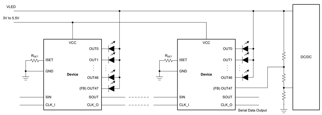 原理图 - Texas Instruments TLC69629-Q1 48通道LED驱动器