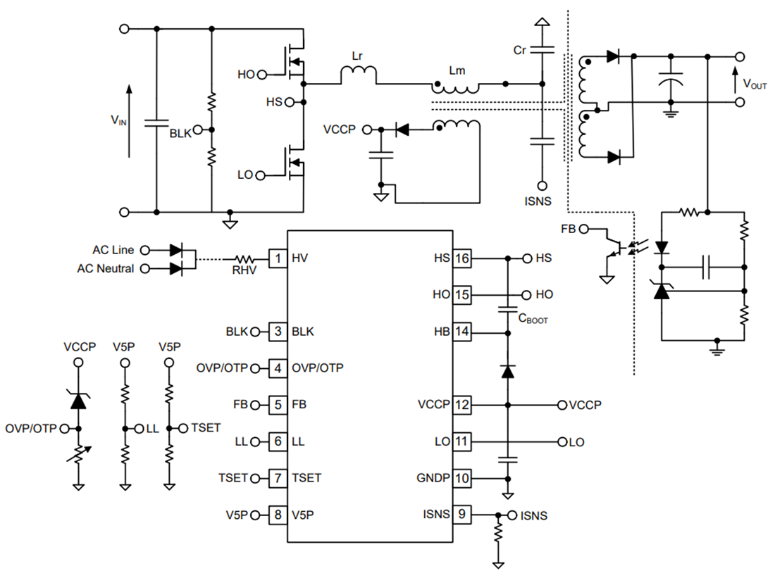 原理图 - Texas Instruments UCC25661x/UCC25661x-Q1 750KHz LLC控制器