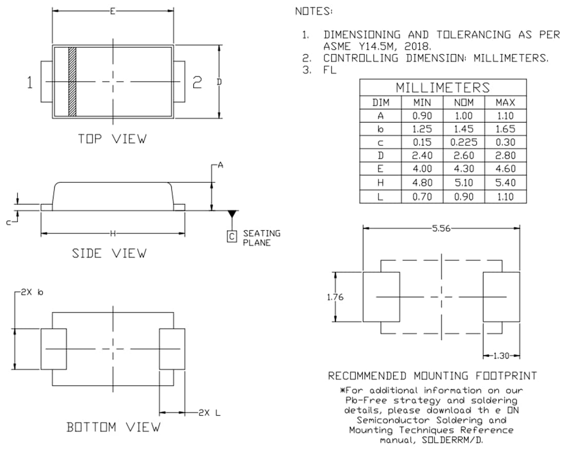 图表 - onsemi NRVHPAF320超快速电源整流器