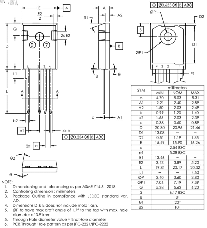 图表 - onsemi UF3N120007K4S 1200V JFET N沟道晶体管