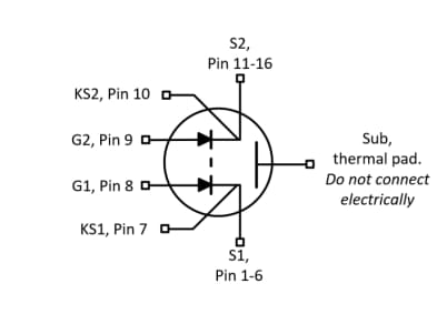 原理图 - Infineon Technologies CoolGaN™ 650V G5双向开关 (BDS)