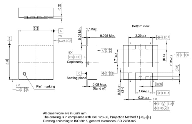 机械图纸 - Infineon Technologies OptiMOS™ 7 40V车规功率MOSFET
