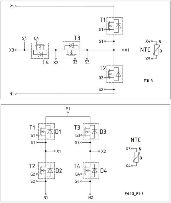 应用电路图 - Infineon Technologies EasyPACK™ CoolSiC™沟槽MOSFET模块