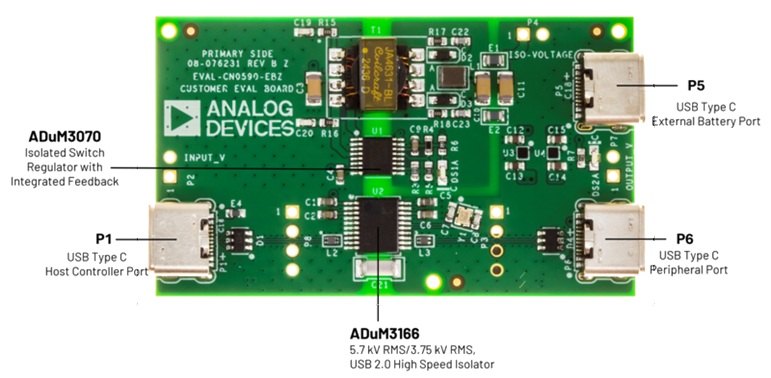 机械图纸 - Analog Devices Inc. EVAL-CN0590-EBZ评估板（用于CN0590）
