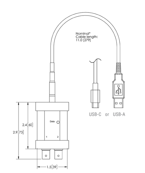 机械图纸 - The Modal Shop 485B39 DIGIDAQ™ USB信号调理器