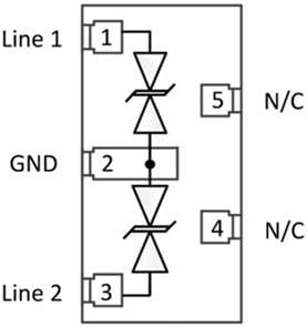 Semtech RClamp®10022PWQ瞬态电压抑制器（TVS）