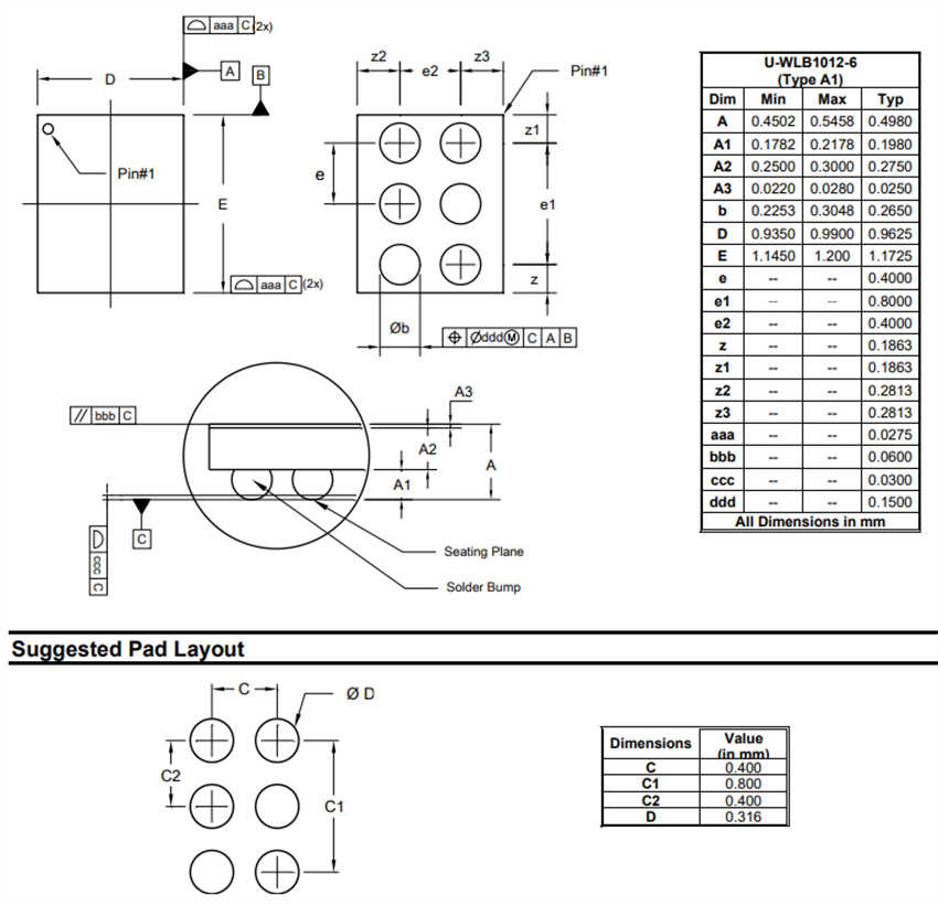 机械图纸 - Diodes Incorporated AP7372低噪声ULDO稳压器
