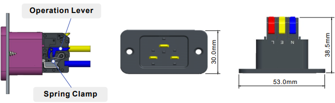 信息图 - Amphenol Anytek AQC20 电源插座