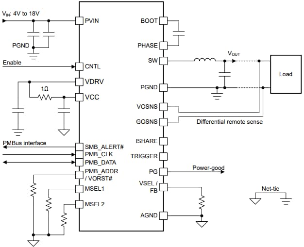 原理图 - Texas Instruments TPS546B26同步降压转换器