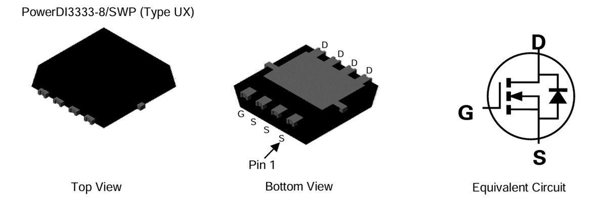 应用电路图 - Diodes Incorporated DMT31M8LFVWQ 30V N沟道增强模式MOSFET