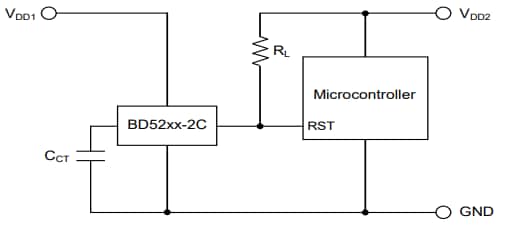 应用电路图 - ROHM Semiconductor BD5235G-2C电压探测器IC