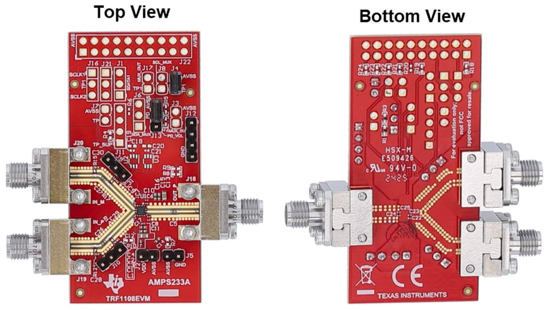 机械图纸 - Texas Instruments TRF1108EVM射频放大器评估模块