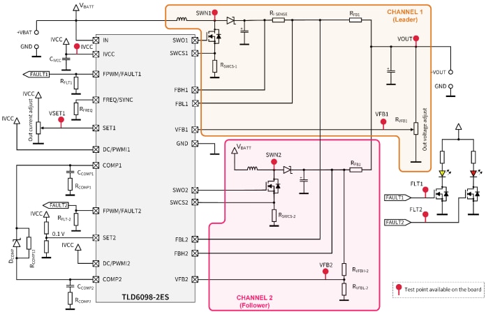 原理图 - Infineon Technologies TLD6098-2DPVB2G_EVAL 评估板