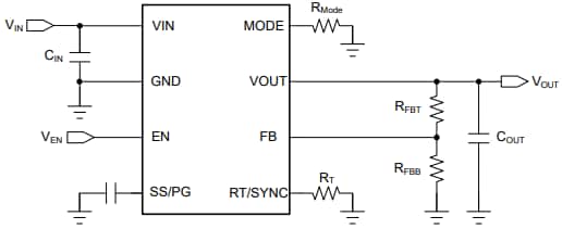 原理图 - Texas Instruments TPSM84338同步降压电源模块
