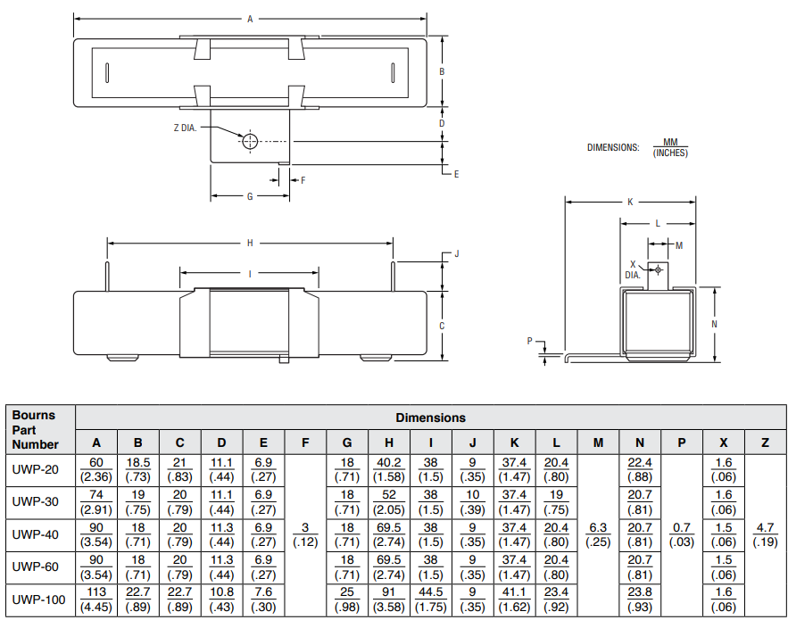 Bourns UWP大功率陶瓷绕线电阻器