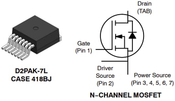 onsemi NVBG050N170M1碳化矽（SiC）MOSFET