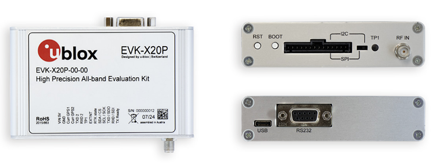 机械图纸 - u-blox EVK-X20P全频带高精度GNSS评估套件