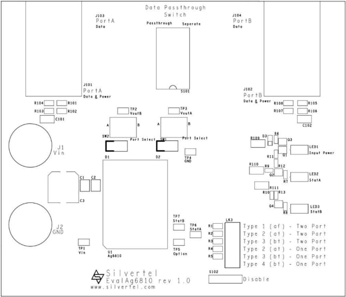 Silvertel EvalAg6810 Evaluation Board