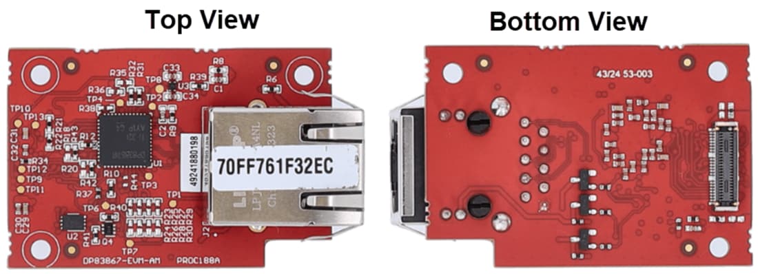 机械图纸 - Texas Instruments DP83867-EVM-AM以太网PHY附加板