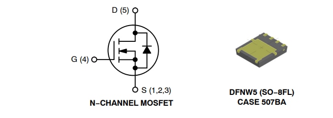 应用电路图 - onsemi NVMFWS1D7N04XM MOSFET