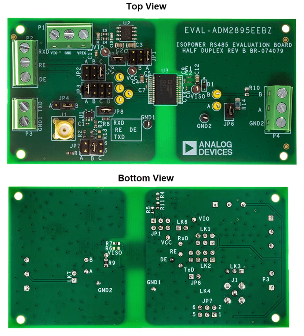 机械图纸 - Analog Devices Inc. EVAL-ADM2895EEBZ评估板（用于ADM2895E）