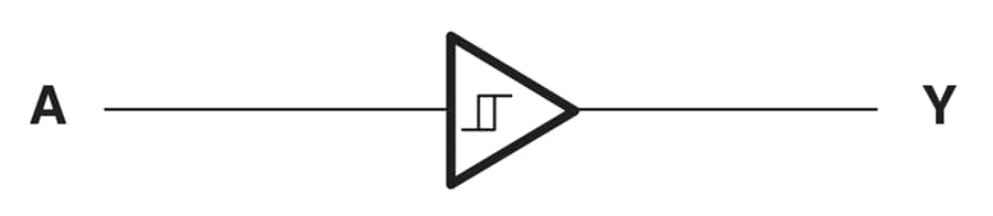 应用电路图 - Texas Instruments SN74AUP1T17单施密特触发器缓冲器闸