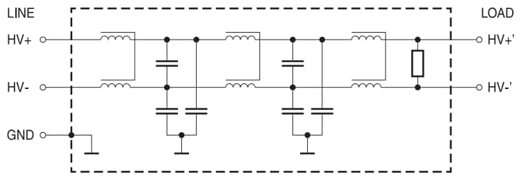 应用电路图 - EPCOS / TDK CarXield B84252功率EMC滤波器
