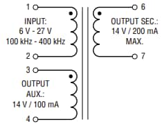 原理图 - Bourns HVMA03F40C-ST10S反激式变压器