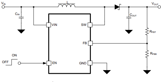应用电路图 - Texas Instruments TLV61047非同步升压转换器