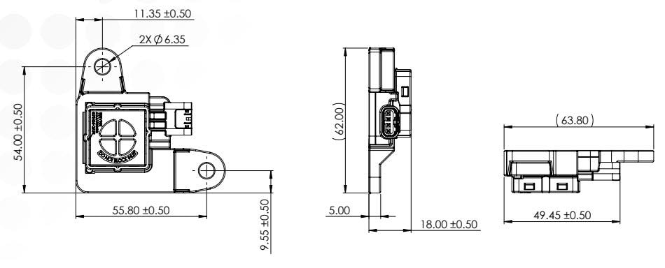 机械图纸 - Sensata Technologies MGD Resonix™制冷剂泄漏传感器