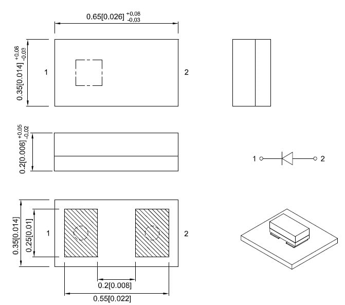 Kingbright HELI-UM Series Package Dimensions