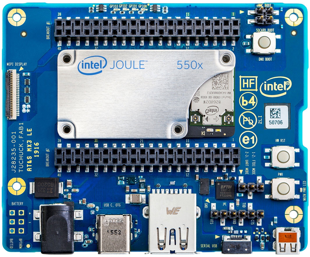 Intel® Joule™ 550x带扩展板的开发套件