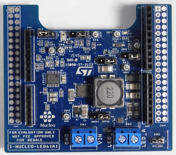 X-NUCLEO-LED61A1直流/直流LED驱动器扩展板