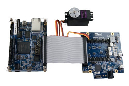 Servo Motor Kit connected to DE0-NANO-SoC Board