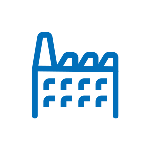 工业工厂的深蓝色图标