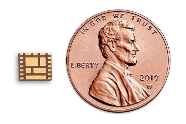 Visual comparison of the FS1412 with a penny