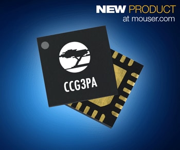 Mouser Now Shipping Cypress' Quick Charge 4-Certified CCG3PA Controller for Fast Smartphone Charging